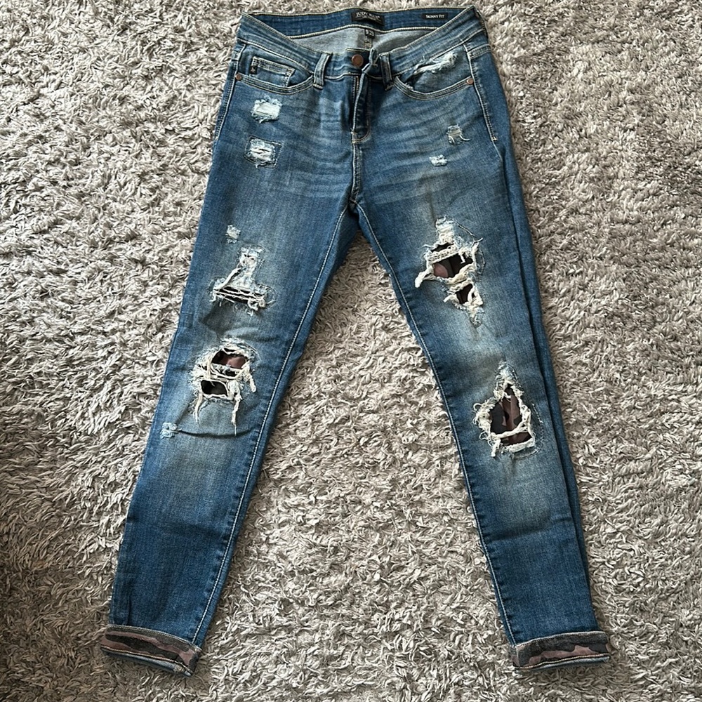 Judy Blue distressed camo jeans